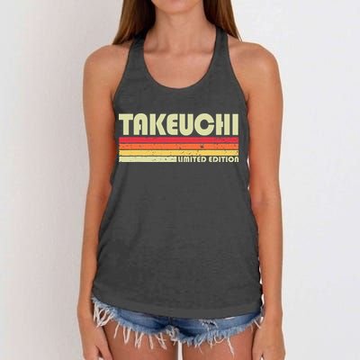 Takeuchi Retro Vintage Japanese Name Women's Knotted Racerback Tank