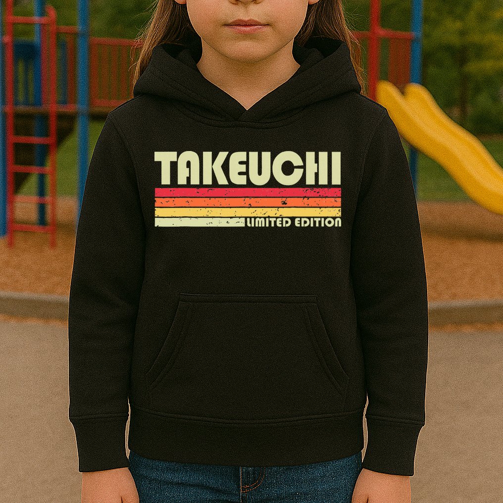 Takeuchi Retro Vintage Japanese Name Kids Hoodie