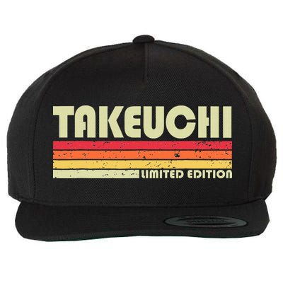Takeuchi Retro Vintage Japanese Name Wool Snapback Cap