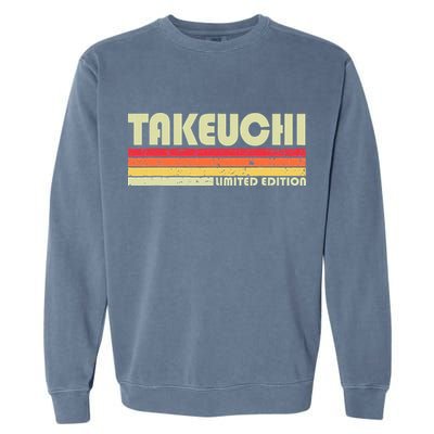 Takeuchi Retro Vintage Japanese Name Garment-Dyed Sweatshirt