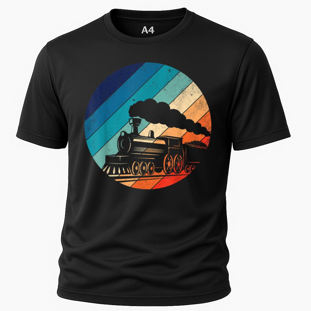 Train Railroad Vintage Retro Locomotive Old Model Performance Shirt