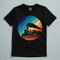 Train Railroad Vintage Retro Locomotive Old Model T-Shirt