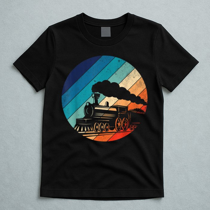 Train Railroad Vintage Retro Locomotive Old Model T-Shirt