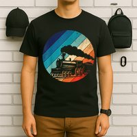 Train Railroad Vintage Retro Locomotive Old Model T-Shirt