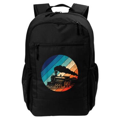 Train Railroad Vintage Retro Locomotive Old Model Daily Commute Backpack