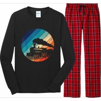 Train Railroad Vintage Retro Locomotive Old Model Long Sleeve Pajama Set