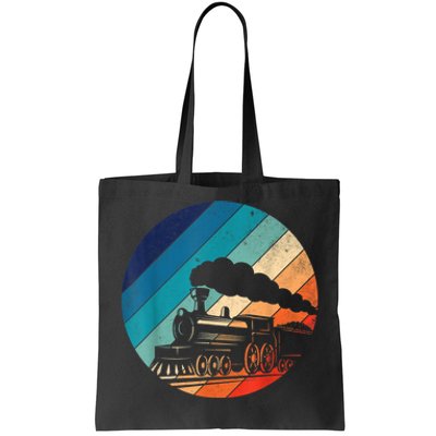 Train Railroad Vintage Retro Locomotive Old Model Tote Bag