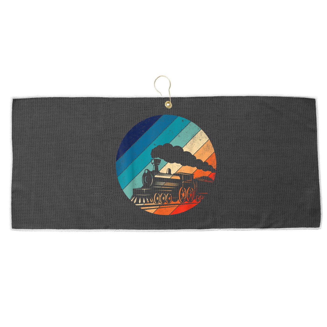 Train Railroad Vintage Retro Locomotive Old Model Large Microfiber Waffle Golf Towel