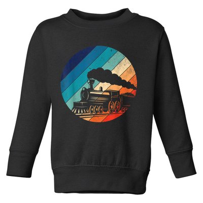 Train Railroad Vintage Retro Locomotive Old Model Toddler Sweatshirt