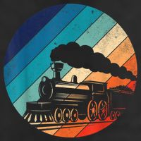 Train Railroad Vintage Retro Locomotive Old Model Golf Towel