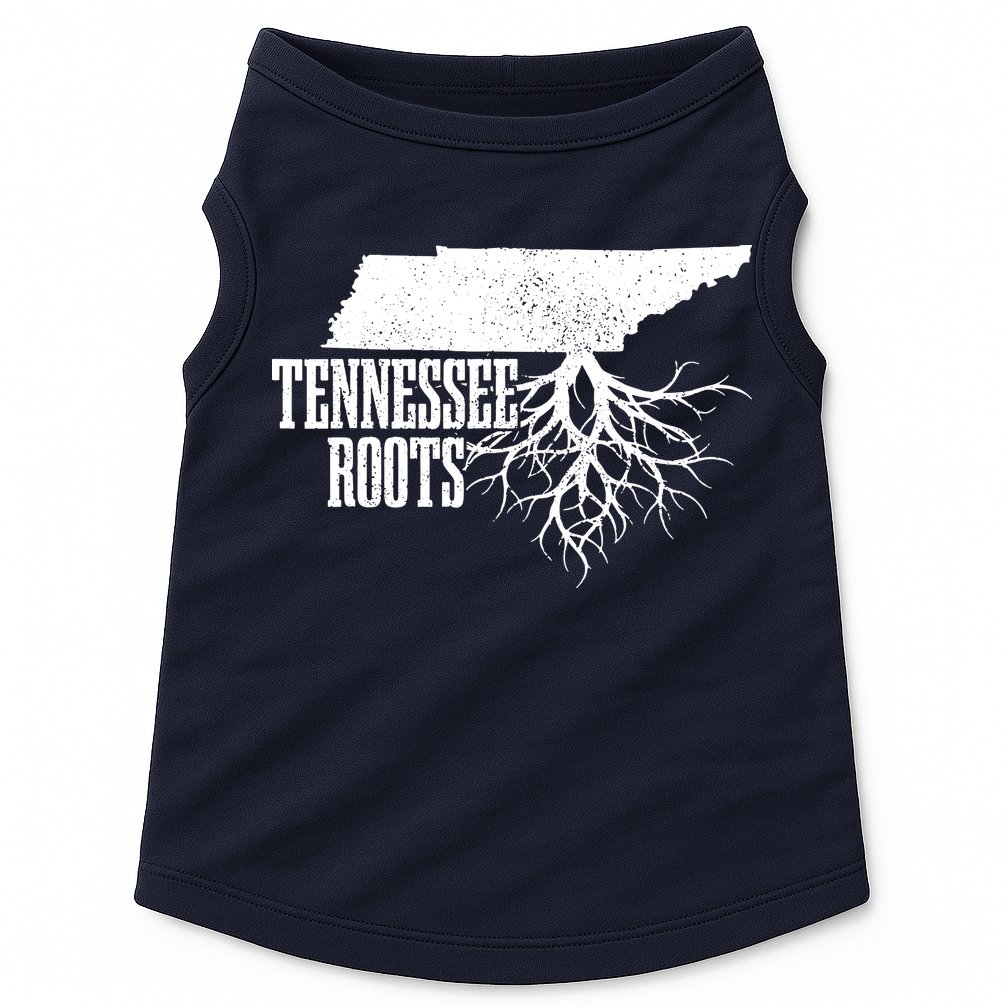 Tennessee Roots Vintage Usa Patriotic Pride State Map Doggie Tank