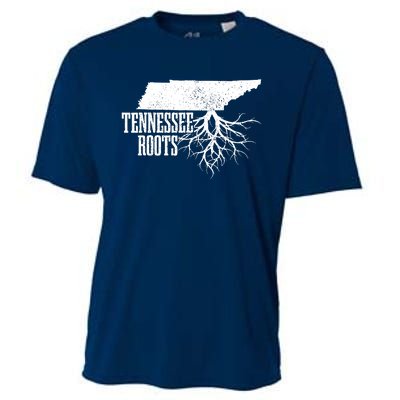 Tennessee Roots Vintage Usa Patriotic Pride State Map Cooling Performance Crew T-Shirt