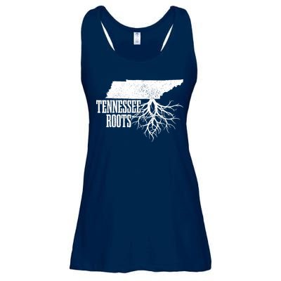 Tennessee Roots Vintage Usa Patriotic Pride State Map Ladies Essential Flowy Tank