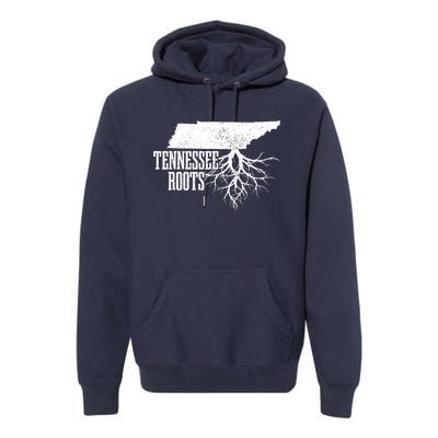 Tennessee Roots Vintage Usa Patriotic Pride State Map Premium Hoodie