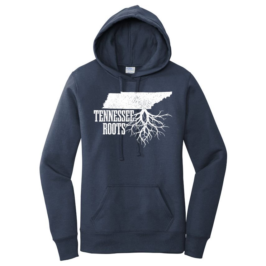 Tennessee Roots Vintage Usa Patriotic Pride State Map Women's Pullover Hoodie