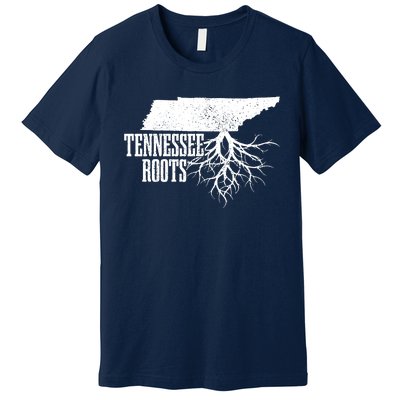 Tennessee Roots Vintage Usa Patriotic Pride State Map Premium T-Shirt