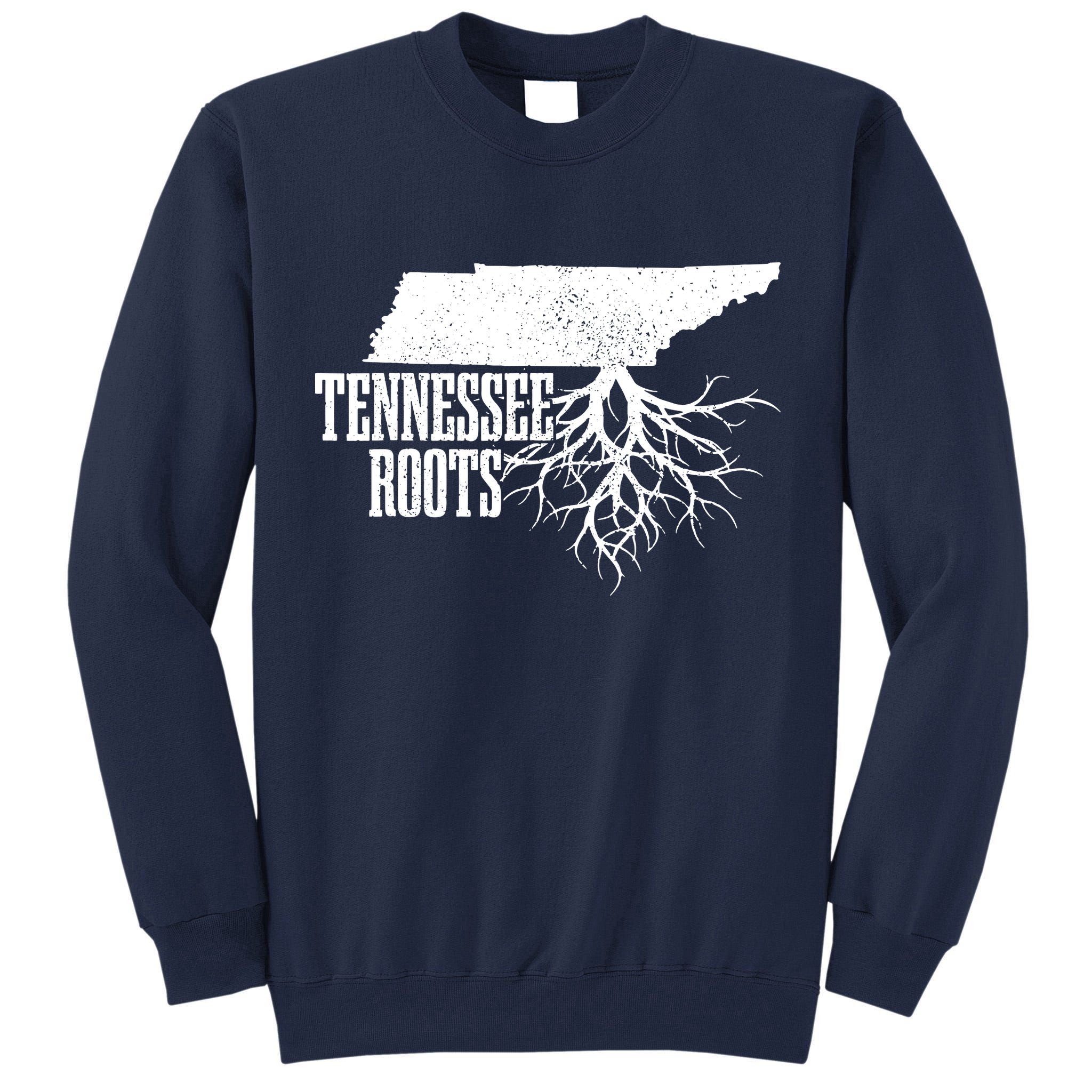 Tennessee Roots Vintage Usa Patriotic Pride State Map Tall Sweatshirt