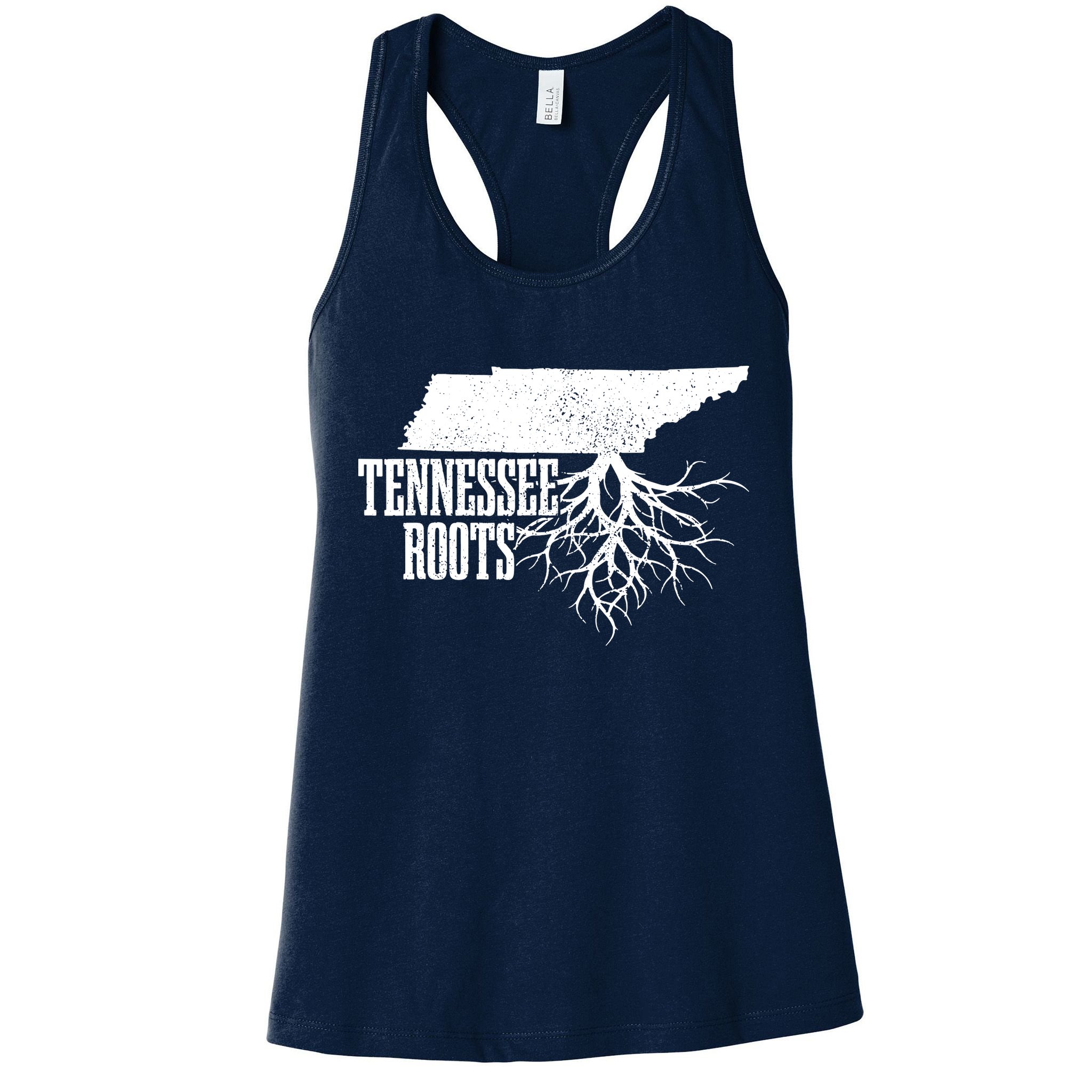 Tennessee Roots Vintage Usa Patriotic Pride State Map Womens Tank Top