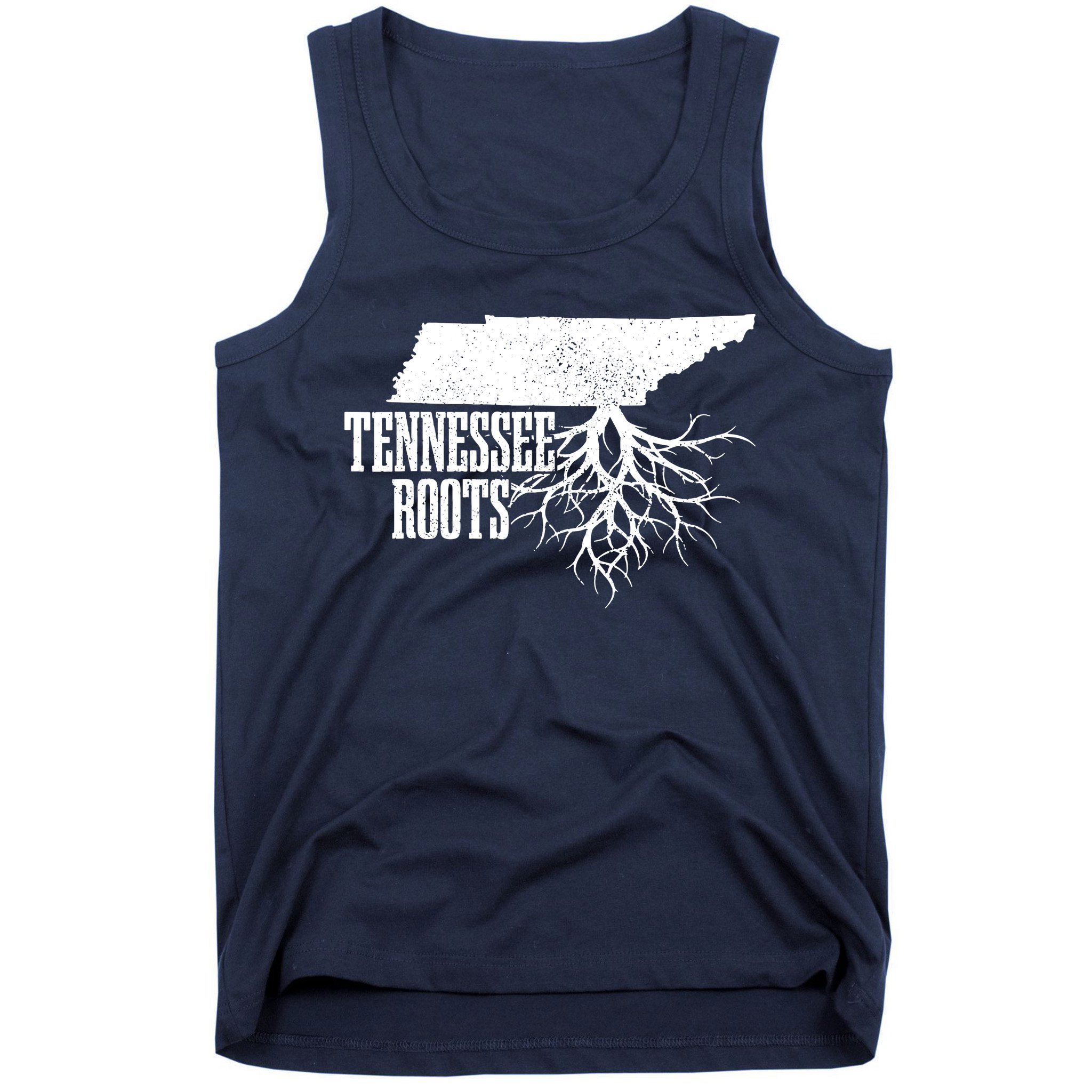 Tennessee Roots Vintage Usa Patriotic Pride State Map Tank Top