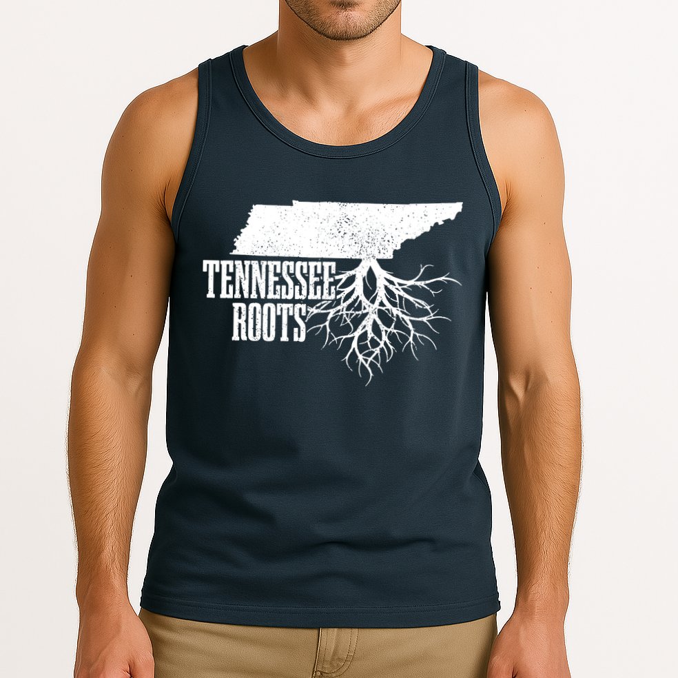 Tennessee Roots Vintage Usa Patriotic Pride State Map Tank Top