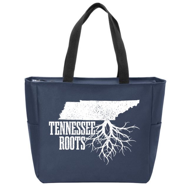 Tennessee Roots Vintage Usa Patriotic Pride State Map Zip Tote Bag