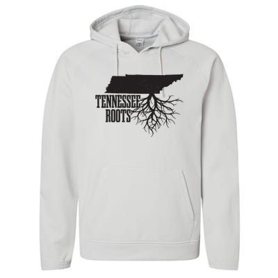 Tennessee Roots Vintage Usa Patriotic Pride State Map Performance Fleece Hoodie