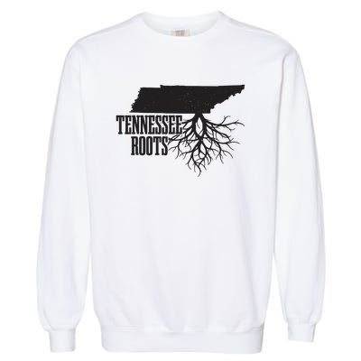 Tennessee Roots Vintage Usa Patriotic Pride State Map Garment-Dyed Sweatshirt