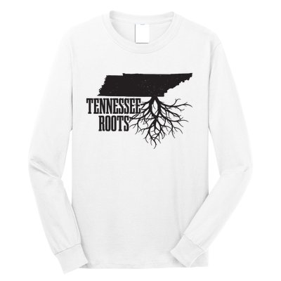 Tennessee Roots Vintage Usa Patriotic Pride State Map Long Sleeve Shirt