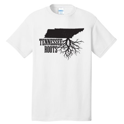 Tennessee Roots Vintage Usa Patriotic Pride State Map Tall T-Shirt