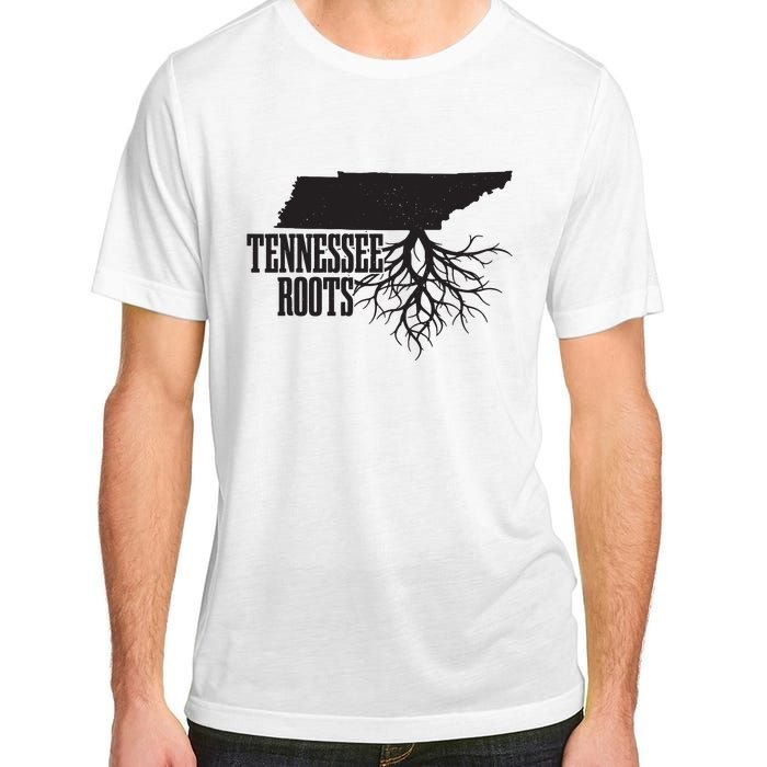 Tennessee Roots Vintage Usa Patriotic Pride State Map Adult ChromaSoft Performance T-Shirt