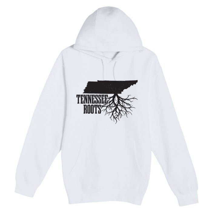 Tennessee Roots Vintage Usa Patriotic Pride State Map Premium Pullover Hoodie