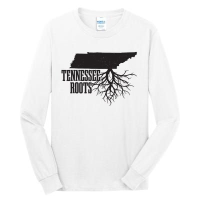 Tennessee Roots Vintage Usa Patriotic Pride State Map Tall Long Sleeve T-Shirt