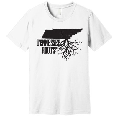 Tennessee Roots Vintage Usa Patriotic Pride State Map Premium T-Shirt