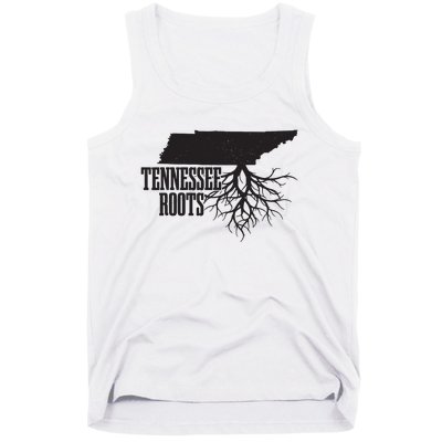 Tennessee Roots Vintage Usa Patriotic Pride State Map Tank Top