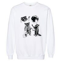 Three Raccoons Vintage Graphic Retro Raccoon Moon Garment-Dyed Sweatshirt