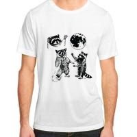 Three Raccoons Vintage Graphic Retro Raccoon Moon Adult ChromaSoft Performance T-Shirt