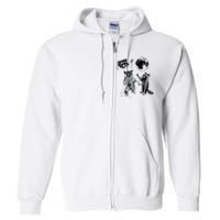 Three Raccoons Vintage Graphic Retro Raccoon Moon Full Zip Hoodie