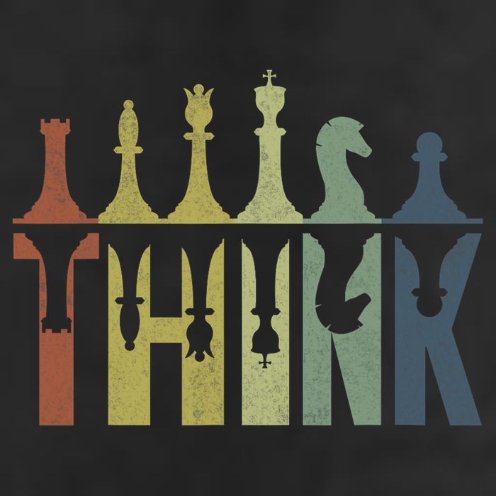 Think Retro Vintage Chess Pieces Player Gifts Chess Coach Hat