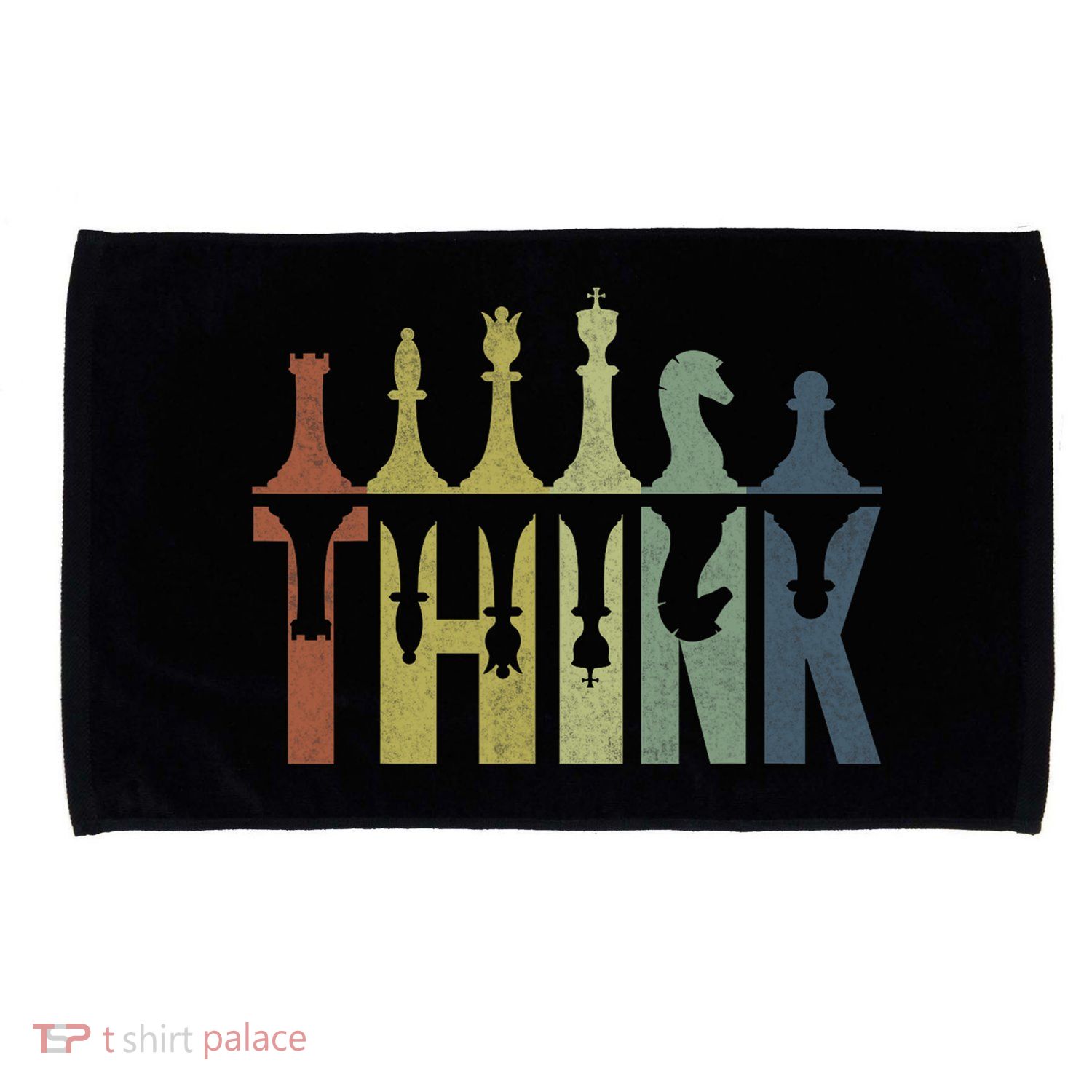 Think Retro Vintage Chess Pieces Player Gifts Chess Coach Microfiber Hand Towel