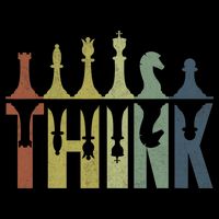 Think Retro Vintage Chess Pieces Player Gifts Chess Coach Visor
