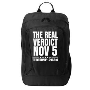 The Real Verdict Nov 5 Trump 2024 Free Trump Vote Trump Gift City Backpack