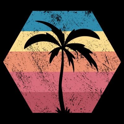 Tropical Retro Vintage Palm Trees Sunset T-Shirt