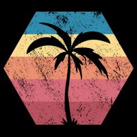 Tropical Retro Vintage Palm Trees Sunset T-Shirt