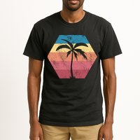Tropical Retro Vintage Palm Trees Sunset Tall T-Shirt