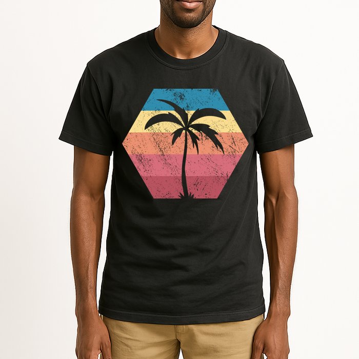 Tropical Retro Vintage Palm Trees Sunset Tall T-Shirt