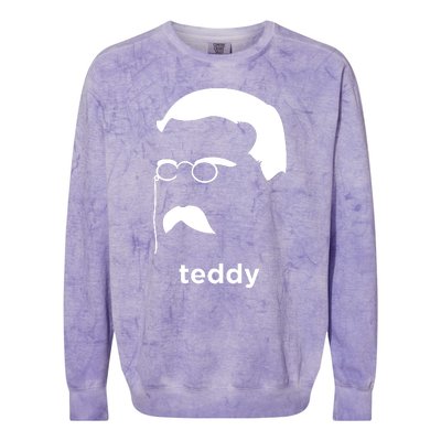 Teddy Roosevelt Vector Art American Colorblast Crewneck Sweatshirt