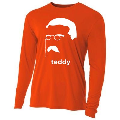 Teddy Roosevelt Vector Art American Cooling Performance Long Sleeve Crew