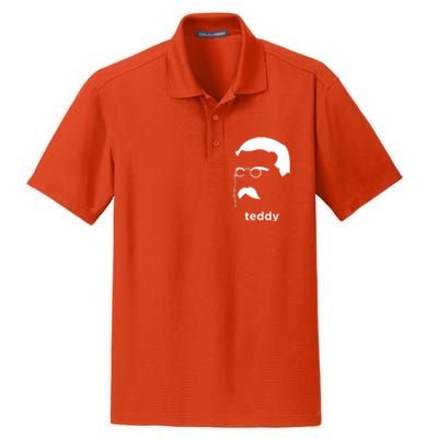 Teddy Roosevelt Vector Art American Dry Zone Grid Polo