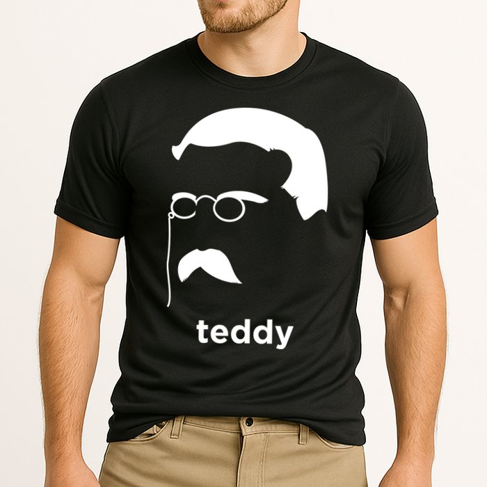 Teddy Roosevelt Vector Art American Cooling Performance Crew T-Shirt