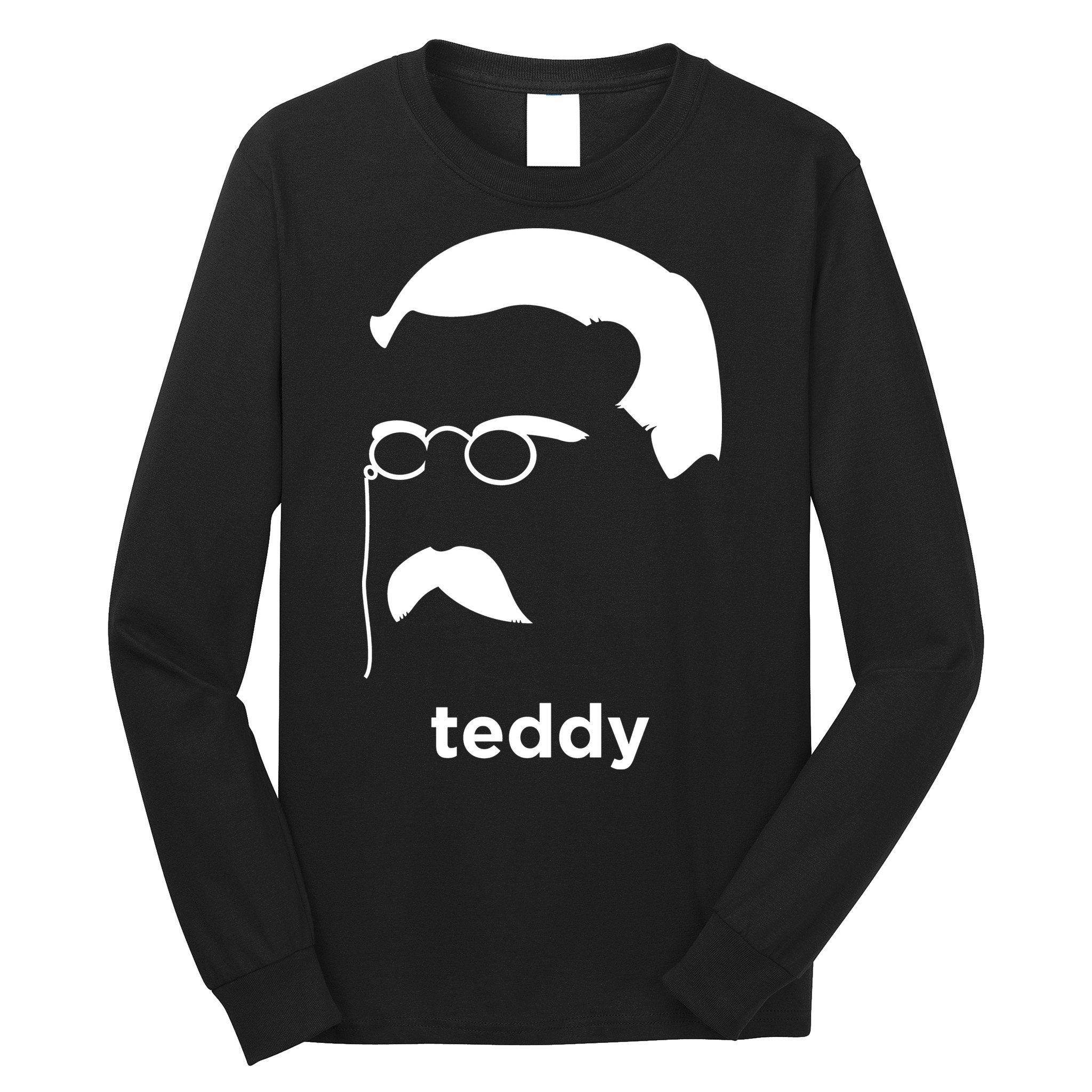 Teddy Roosevelt Vector Art American Long Sleeve Shirt